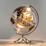 Wellfun Factory Hot Sale 360 Degree Rotating Metal Globe Children's Birthday Gift Transparent Geography Earth Globes